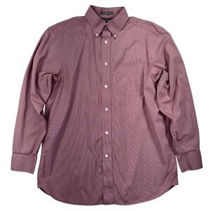 Daniel Cremieux Men's Medium Red and White Button-Down Shirt Preppy New England